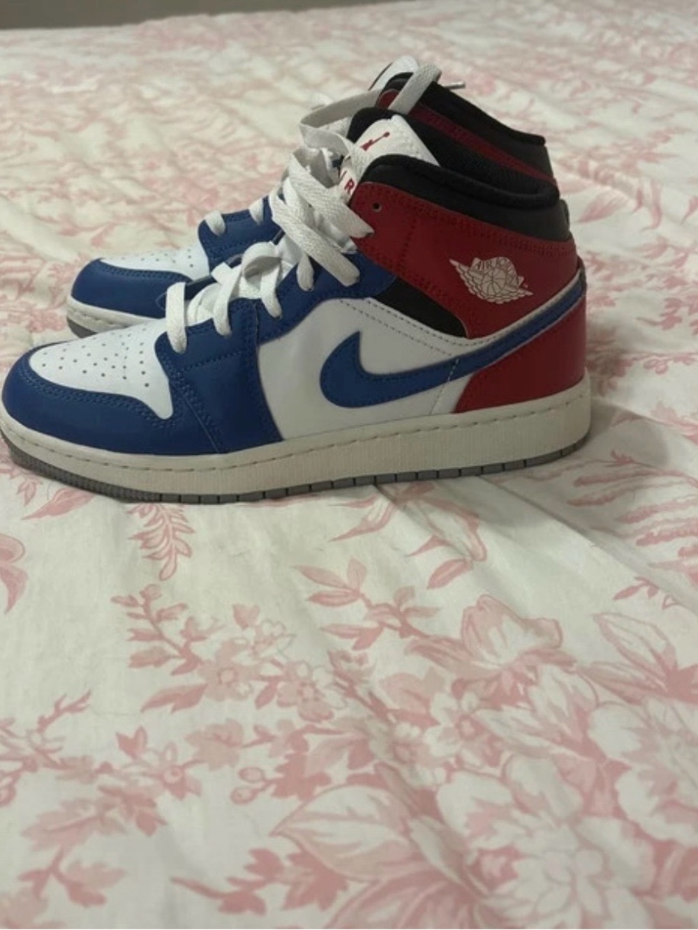 Nike Kids High-Top Sneakers - White/Blue/Red